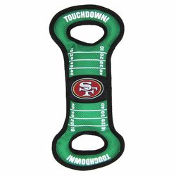 Pets First NFL For Dog Green Nylon San Fransisco 49ers Dog Tug Toy 1 pk