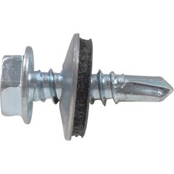 Fas-n-Tite 1/4 in. Ga. X 1-1/4 in. L Hex Drive Hex Washer Head Self Tapping Roofing Screws