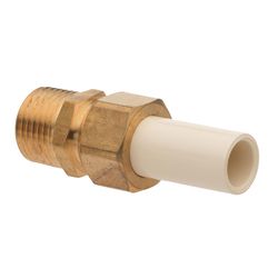 Homewerks Schedule 40 1/2 in. Compression X 1/2 in. D MPT CPVC/Brass Adapter Coupling