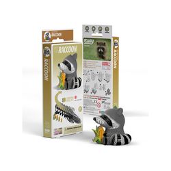 Safari Ltd. Eugy Raccoon 3D Puzzle Gray