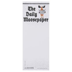 Little Blue House 4 in. W X 11 in. L White The Daily Moosepaper Magnetic List Note Pads