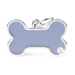 MyFamily Basic Handmade lilac Bone Aluminum Dog Pet Tags X-Large