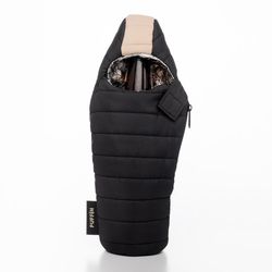 Puffin Drinkwear 12 oz Black Polyester Bottle Carrier w/Opener