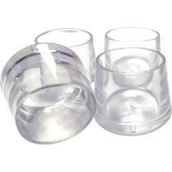 Ace Plastic Leg Tip Clear Round 1.38 in. W 4 pk