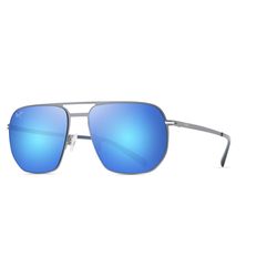 Maui Jim Sharks Cove Sunglasses Unisex Dove Gray Frame Blue Hawaii Lens Polarized
