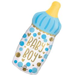 Anagram Balloons Boy Baby Bottle Foil Balloon 1 pk