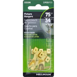 HILLMAN Brass-Plated Gold Professional Picture Hanger 75 lb 1 pk