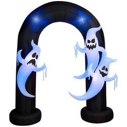 Gemmy 107.87 ft. LED Prelit Archway Trio Ghost Inflatable
