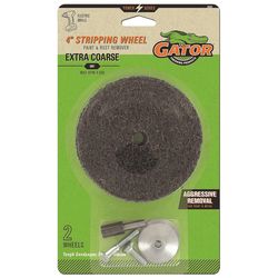 Gator 4 in. Aluminum Oxide Bolt-On Paint and Rust Remover Disc 40 Grit Extra Coarse 2 pk