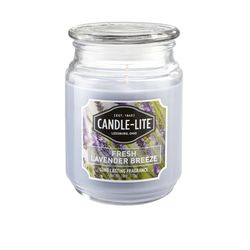 Candle-Lite Everyday Purple Fresh Lavender Breeze Scent Candle Jar 18 oz