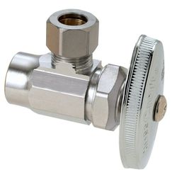 BrassCraft 1/2 in. FPT X 3/8 in. MPT Brass Angle Stop Valve