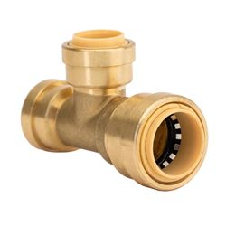 QuickFitting Push to Connect 3/4 in. PF Brass Reducing Tee