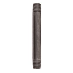 STZ Industries 1/2 in. MIP each X 1/2 in. D MIP Black Steel 7 in. L Nipple