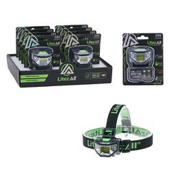 LitezAll 200 lm Black LED Head Lamp AAA Battery