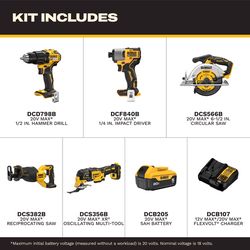 DeWalt 20V MAX Cordless Brushless 5 Tool Combo Kit