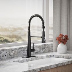 Kohler Leste One Handle Matte Black Pull-Down Kitchen Faucet