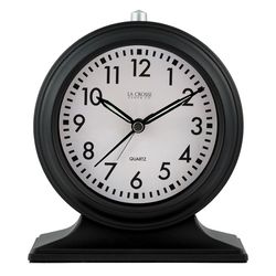 La Crosse Technology 5.63 in. Black Alarm Clock Analog Battery Operated