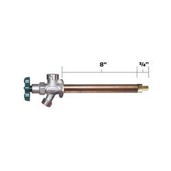 Prier 1/2 in. Crimp PEX in. Anti-Siphon Brass Freezeless Wall Hydrant