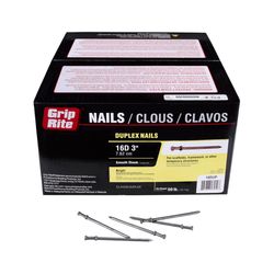 Grip-Rite 16D 3 in. Duplex Bright Steel Nail Double Head 50 lb