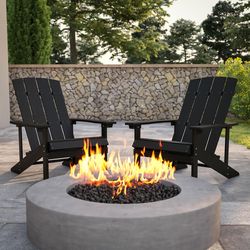 Flash Furniture Charlestown Slate Resin Frame Adirondack Chair