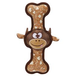 Boss Pet Zanies Corkie Friends For Dog Brown Polyester Bear Dog Toy 1 pk