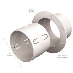 Deflect-O EZ Dock 4 in. D White Plastic Dryer Clean Out Connector