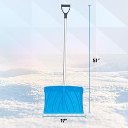 Superio Brand 17 in. W X 51 in. L Plastic Snow Shovel