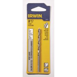 IRWIN #17 X 3-3/8 in. L High Speed Steel Wire Gauge Bit Straight Shank 1 pc