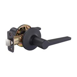 Ace Flat Lever Matte Black Passage Lockset 1-3/4 in.