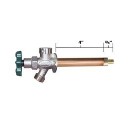 Prier 1/2 in. Crimp PEX in. Anti-Siphon Brass Freezeless Wall Hydrant