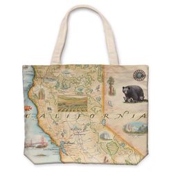 Xplorer Maps Large Cotton Canvas Tote Bag