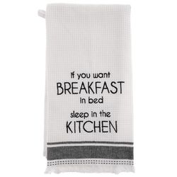 Karma Milo Black/White Cotton Breakfast In Bed Tea Towel 1 pk