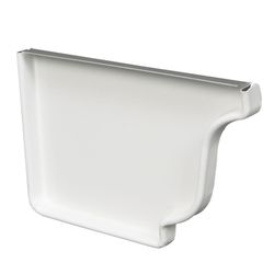 Amerimax 4.5 in. H X 6 in. W X 0.5 in. L White Aluminum K Left End Cap