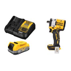DEWALT 20V MAX XR Compact Battery Kit with 20V MAX ATOMIC 1/2-in. Cordless Impact Wrench