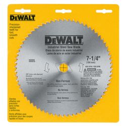 DEWALT 7-1/4 in. D X 5/8 in. Steel Circular Saw Blade 68 teeth 1 pk