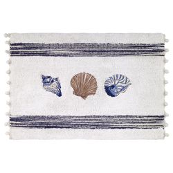 Avanti Linens Blue Lagoon 30 in. L X 20 in. W Multicolored Cotton Bath Rug