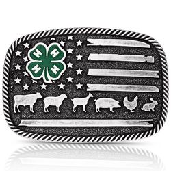 Montana Silversmiths 4-H Livestock Belt Buckle