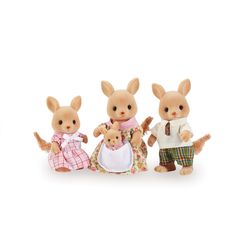 Calico Critters Hopper Kargaroo Family Dolls Plastic/Polyester 4 pc