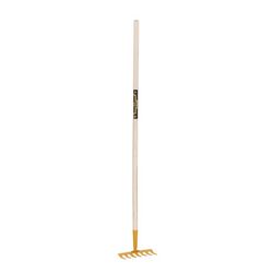 True Temper 43.25 in. 7 Tine Steel Kids Rake Wood Handle