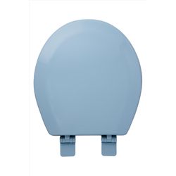 Oakbrook Collection Laurel Round Blue Wood Toilet Seat