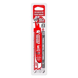 Diablo Steel Demon 6 in. Carbide Tipped Thick Metal Reciprocating Saw Blade 8 TPI 3 pk