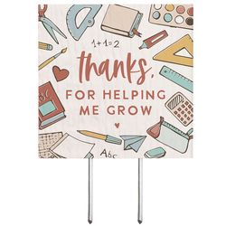 Sincere Surrounding Multicolored Wood/MDF 5.75 in. H X 0.5 in. L X 4 in. W Planter Stake