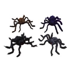 Fun World 30 in. Hairy Spider Assorted Colors Halloween Decor