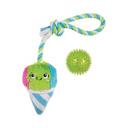 Pet Shop by Fringe Studio For Dog Multicolored Plush Cone-Fidence is Yummy Dog Toy