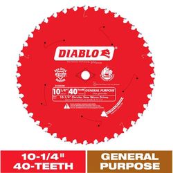 Diablo 10-1/4 in. D X 5/8 in. TiCo Hi-Density Carbide Circular Saw Blade 40 teeth 1 pk