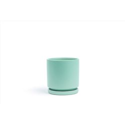 Momma Pots Gemstone Cylinder 4.5 in. W Porcelain Planter Sea Glass