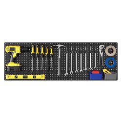 Knape & Vogt HEAVYWEIGHT 48 in. W X 16 in. H X 0.65 in. D Pegboard Steel Black