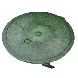 NDS SureFit 10 in. W X 2 in. H Round Valve Box Cover Green