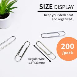 Bazic Products Regular Silver Paper Clips 200 pk