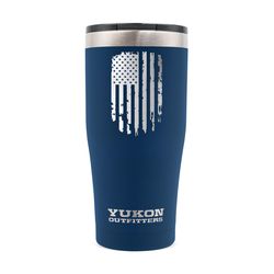 Yukon Outfitters 20 fl. oz. Vertical US Flag- Navy BPA Free Double Wall Tumbler